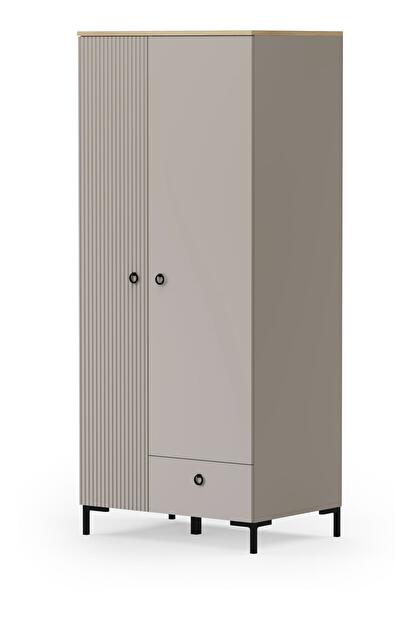 Šatní skříň Demandaron 1 (taupe + dub silverjack)