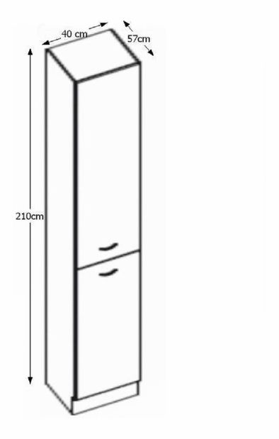 Potravinová kuchyňská skříň Pleitton (červená)