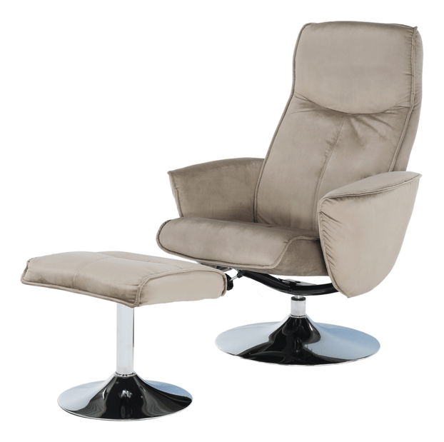 Relaxační křeslo Short (hnědošedá)