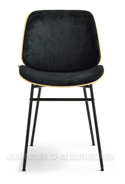 Židle Jordan (dub černý + černá)