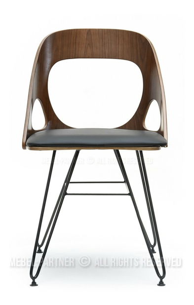 Židle Alik (ořech tmavý + černá)