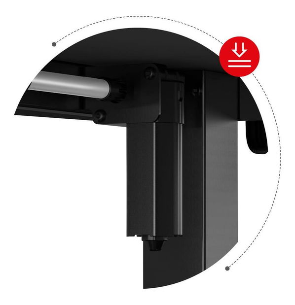 Elektricky nastavitelný Rohový PC stolek Hyperion 9.1 (černá) *výprodej