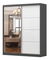 Šatní skříň Mebur 35 180 (grafit + zrcátko + lesk bílý)