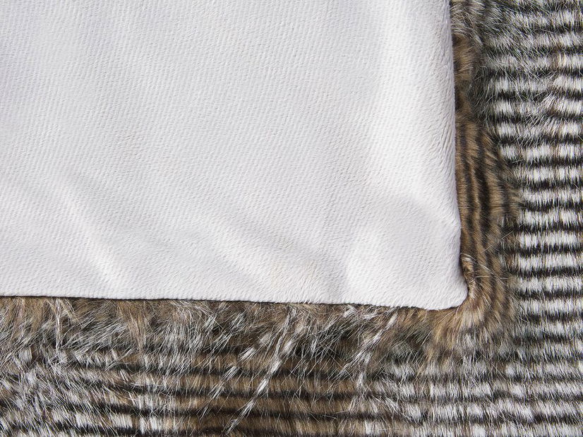 Deka 150x200 cm ASSAD (hnědá + bílá)