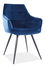 Jídelní židle Leslee (námořnická modrá + černá)