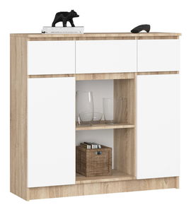 Komoda Kalista VII (dub sonoma + bílá)