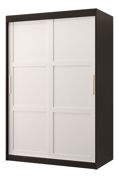 Šatní skříň Riven 1 120 (černá matná + bílá matná)