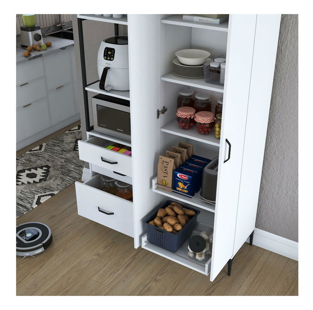 Policová skříň Jenaretta 142 (bílá)