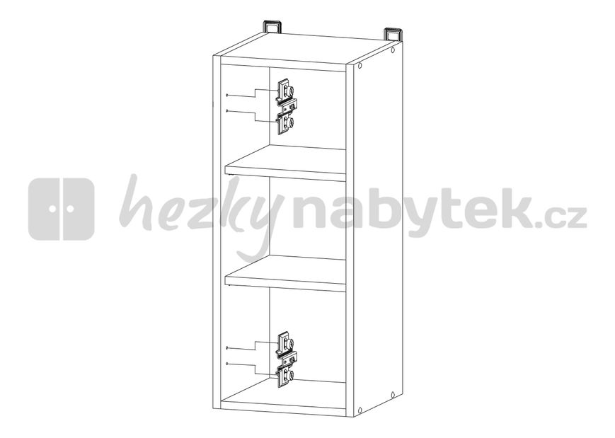 Horní kuchyňská skříňka BRW Nika NKG-30/72-P
