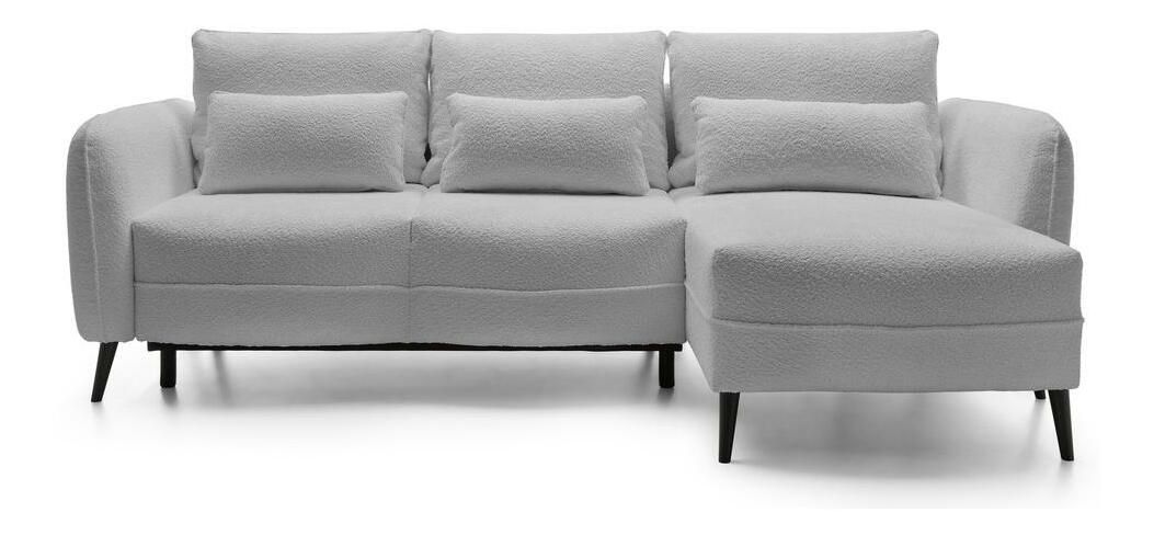 Rohová sedací souprava Eilish (P) (světle šedá + černá)