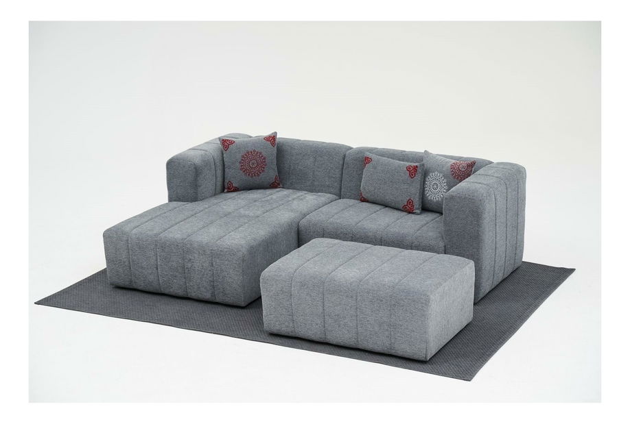 Rohová sedačka Beyzometta (L) (šedá)