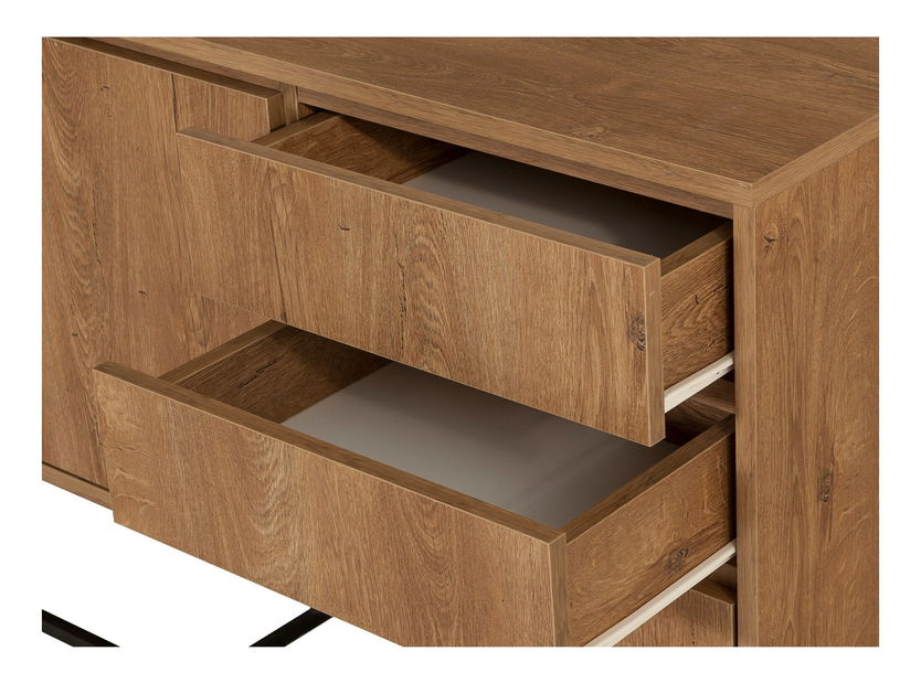 Sada nábytku do obývacího pokoje Laxi 6 (ořech + černá)