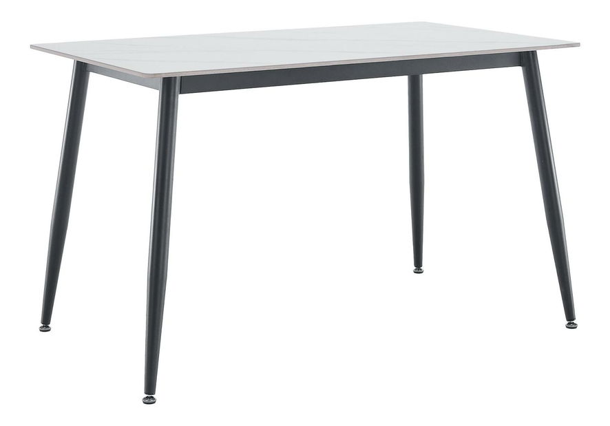 Jídelní stůl Fresia 1 (bílý mramor + černá) (pro 4 osoby)