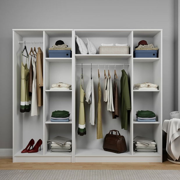 Šatní skříň Kentucky E (bílá)