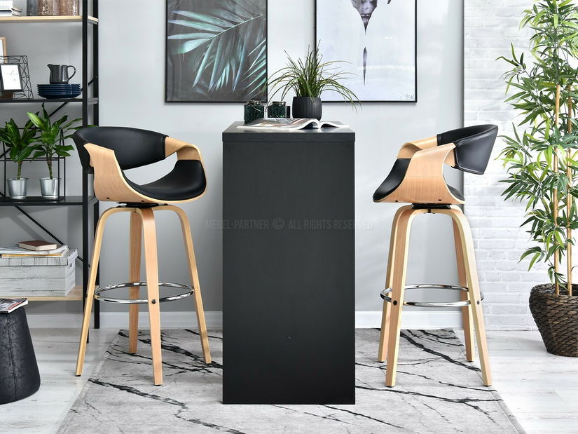 Židle Bjorn H (dub černý + chromová)