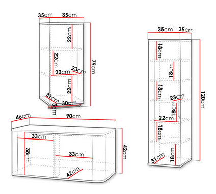 Koupelnová sestava Mekona I (bílá matná + mramor bílý + zlatá) (s umyvadlem a sifonem)