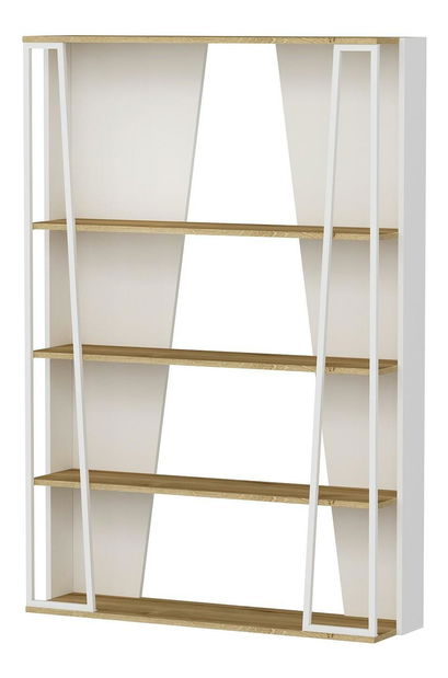 Regál Nidupe 1 (dub safírový + antracit + bílá)