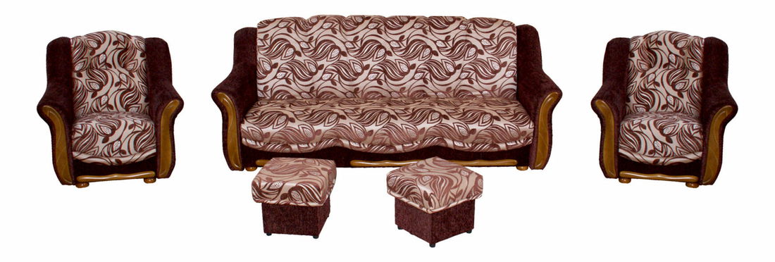 Sedací souprava Eva hnědá + šenil Mackay