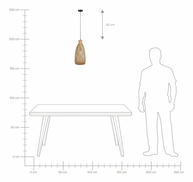 Závěsné svítidlo Lweza (světlé dřevo)