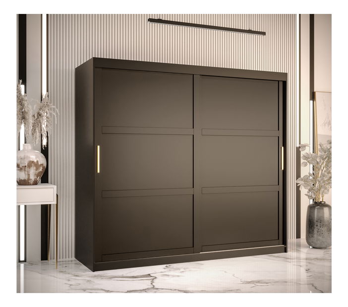 Šatní skříň Riven 1 200 (matná černá)