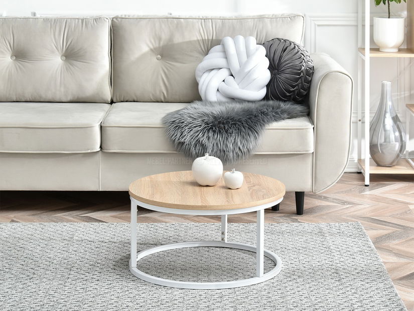 Konferenční stolek Kolja Stolek S (dub sonoma + bílá)