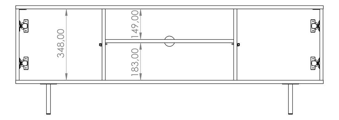Tv stolek Presto RTV (černá matná + captains deck)