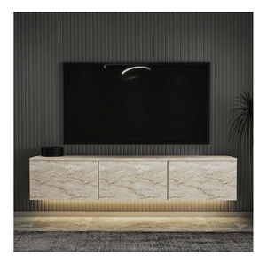 TV stolek/skříňka Neola 1 (travertin) (s osvětlením)