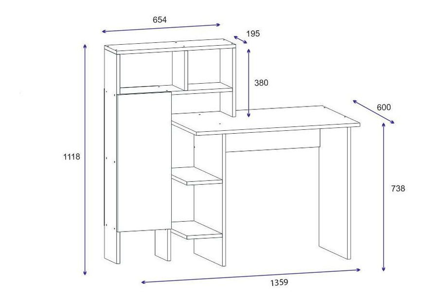 PC stolek Tolada (dub)