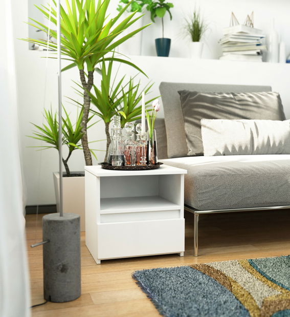 Noční stolek Cincuenta (bílá)