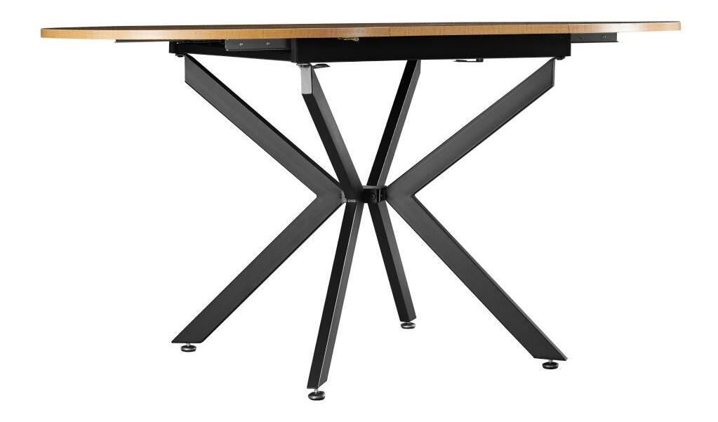 Rozkládací jídelní stůl Amero (dub světlý + černá) (pro 4-6 osob)