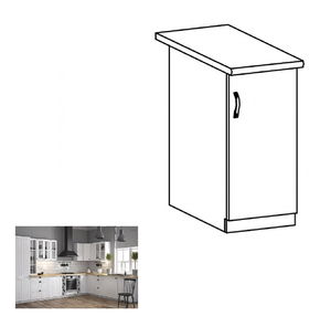 Dolní kuchyňská skříňka D40 Provense (bílá + sosna andersen) (P)