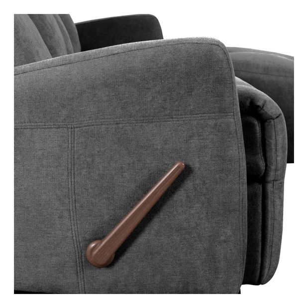 Nastavitelná sedací souprava rohová Toran (tmavě šedá) (P) 