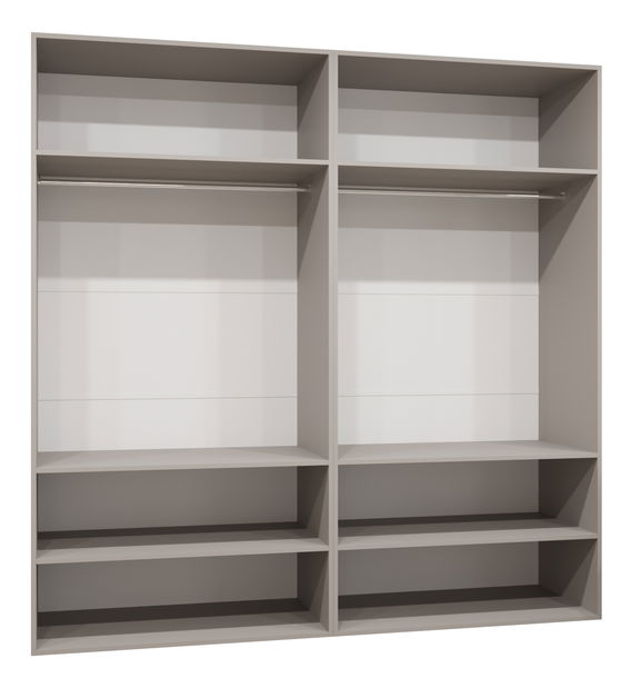 Šatní skříň 200 cm Parna 2 (kašmír + černá)