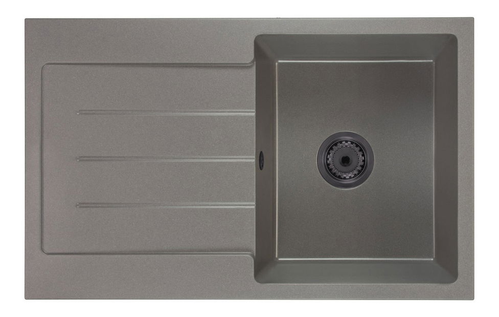 Kuchyňský dřez Ruxom (šedá) (bez otvoru pro baterii) (L)