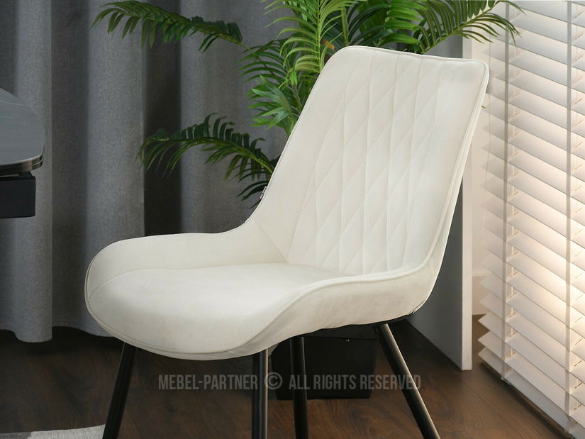 Židle Aron (krémová + chromová)