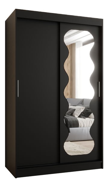 Šatní skříň 120 cm Spock (černá)