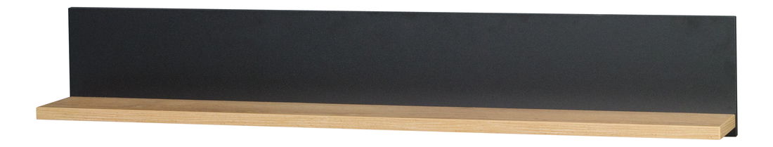 Závěsná police Juha 10 (dub lefkas + černá)