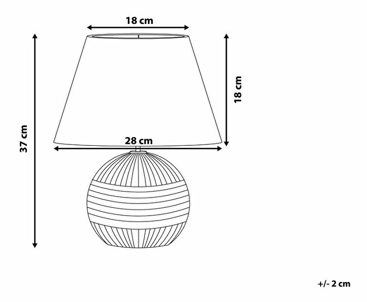 Stolní lampa Sadel (tmavě šedá)