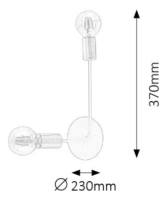 Nástěnné svítidlo Lanny 2102 (černá + zlatá)