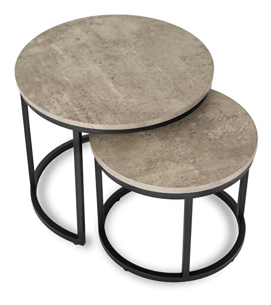 Set 2 konferenčních stolků Reliquias (šedá + beton)