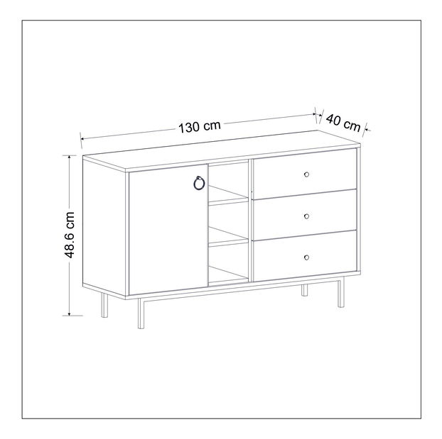 Sestava nábytku do obývacího pokoje Natty 1 (antracit)