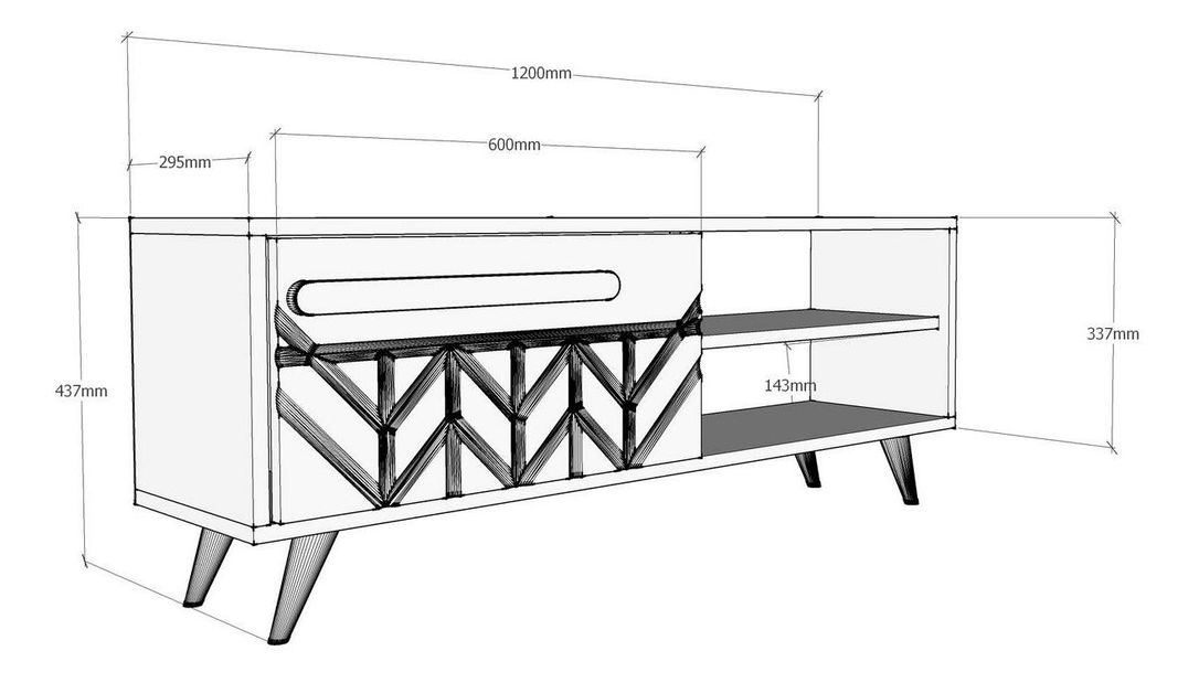 TV stolek/skříňka Venedikt (bílá)