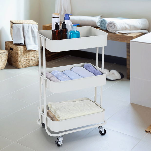 Servírovací vozík Ruelin (bílá)