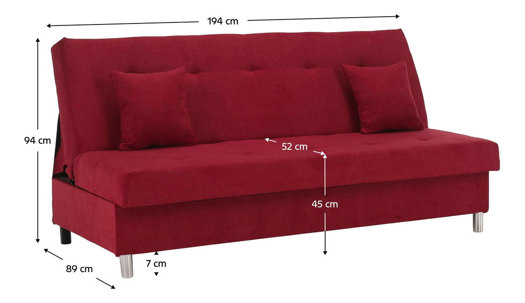 Pohovka Alda (červená)