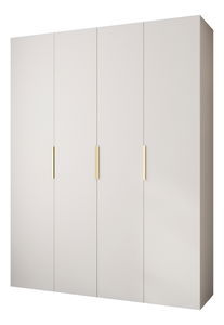 Šatní skříň 190 cm Carmela 50-4 (bílá + zlatá)