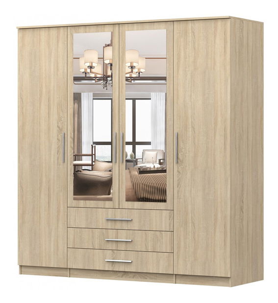 Šatní skříň Svalga 4D (dub sonoma)