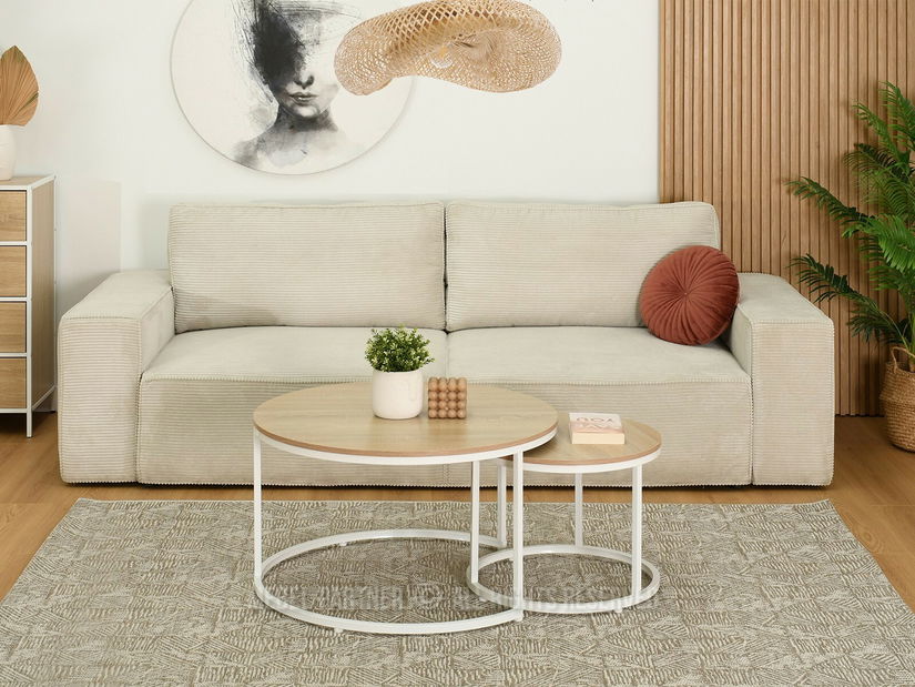 Konferenční stolek Klara (sonoma + bílá)