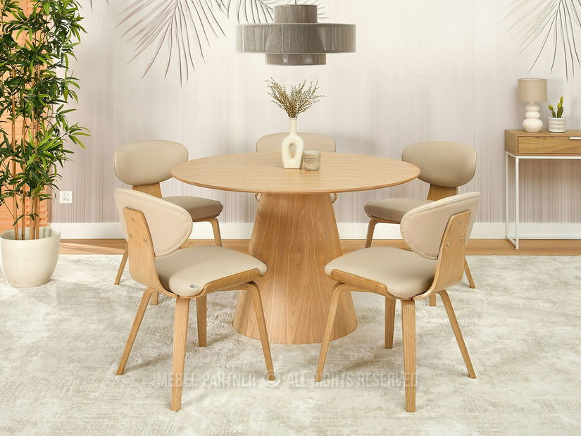 Židle Juliana (béžová + dub)