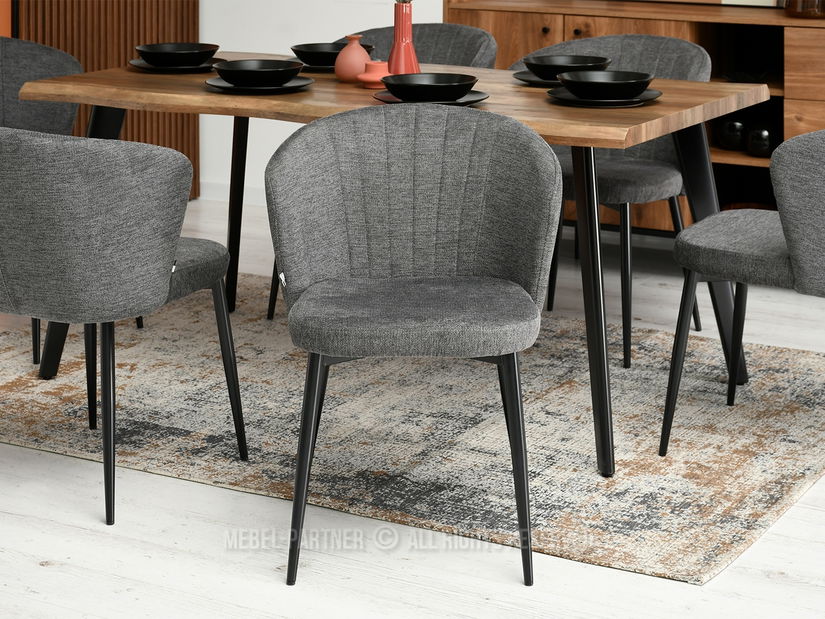 Židle Zane (grafit + černá)