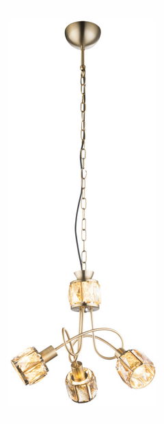 Závěsné svítidlo Mero 54358-3H (zlatá + jantar)